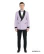 Lavender Mens Suit Double Breasted Suit Jacket Black Pants