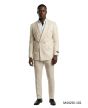 Beige Double Breasted Suit for Men Skinny Fit Pants