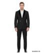 CCO Men's Outlet 2 Piece Skinny Fit Suit - Velvet Shawl Lapel