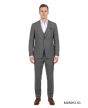 Grey Plaid Suit Mens Three Piece Suits