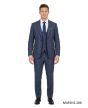 Navy Suit Plaid Mens Suits Fashionable Men's Suit