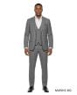 CCO Men's Outlet 3 Piece Hybrid Fit Suit - Windowpane Plaid