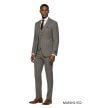 CCO Men's Outlet 3 Piece Hybrid Fit Suit - Windowpane Plaid