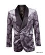 Empire Men's Luxurious Sport Coat - Dark Floral Pattern