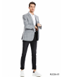 Tazio Men's Skinny Fit Fashion Sport Coat - Plaid