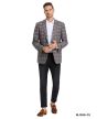 Tazio Men's Classic Fashion Sport Coat - Classic Glen Check