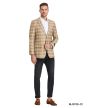 Tazio Men's Classic Fashion Sport Coat - Madras Pattern