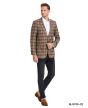 Tazio Men's Classic Fashion Sport Coat - Madras Pattern