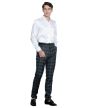 Tazio Men's Skinny Fit Pants - Glen Check