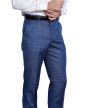 Tazio Men's Skinny Fit Pants - Bold Plaid