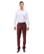 Azzuro Men's Flat Front Pants - Business Slacks