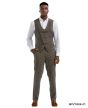 CCO Men's Outlet 2 Piece Skinny Fit Vest Set- Tattersall Pattern