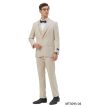 Bryan Michaels Men's 3pc Slim Fit Tuxedo - Satin Trim