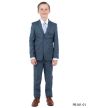 CCO Boy's Outlet 5 Piece Suit with Shirt & Tie - Sharkskin