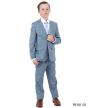 Perry Ellis Boy's 5 Piece Suit with Shirt & Tie - Sharkskin