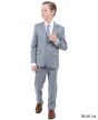 Perry Ellis Boy's 5 Piece Suit with Shirt & Tie - Sharkskin
