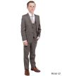 Perry Ellis Boy's 5 Piece Suit with Shirt & Tie - Sharkskin