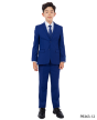 Perry Ellis Boy's 5 Piece Suit with Shirt & Tie - U Shaped Vest