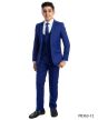 CCO Outlet Boy's 5 Piece Suit with Shirt & Tie - U Shaped Vest