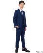 Perry Ellis Boy's 5 Piece Suit with Shirt & Tie - U Shaped Vest