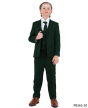 Perry Ellis Boy's 5 Piece Suit with Shirt & Tie - U Shaped Vest