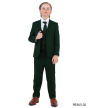CCO Outlet Boy's 5 Piece Suit with Shirt & Tie - U Shaped Vest