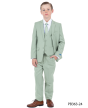 Perry Ellis Boy's 5 Piece Suit with Shirt & Tie - U Shaped Vest