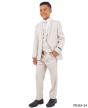 Perry Ellis Boy's 5 Piece Suit with Shirt & Tie - U Shaped Vest