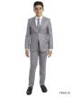 CCO Outlet Boy's 5 Piece Suit with Shirt & Tie - U Shaped Vest
