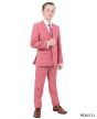 Perry Ellis Boy's 5 Piece Suit with Shirt & Tie - with U-Shaped Vest