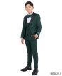CCO Boy's Outlet 5 Piece Tuxedo in Solid Colors - Varied Bowties