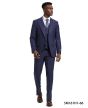 Stacy Adams Men's 3 Piece Hybrid Fit Suit - Tone on Tone Plaid
