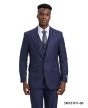 Stacy Adams Men's 3 Piece Hybrid Fit Suit - Tone on Tone Plaid
