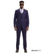 Stacy Adams Men's 3 Piece Windowpane Hybrid Suit - Double Breasted Vest