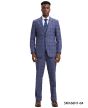 Stacy Adams Men's 3 Piece Hybrid Suit - Triple Line Plaid