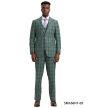 Stacy Adams Men's 3 Piece Hybrid Suit - Triple Line Plaid