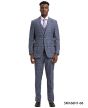 Stacy Adams Men's 3 Piece Hybrid Suit - Triple Line Plaid