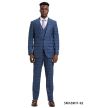 Stacy Adams Men's 3 Piece Hybrid Suit - Sharp Windowpane