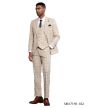 Stacy Adams Men's 3 Piece Hybrid Fit Suit - Twin Lined Windowpane