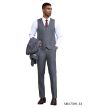 Stacy Adams Men's 3 Piece Hybrid Fit Suit - Textured Solid Color