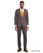 CCO Men's Outlet 3 Piece Plaid Hybrid Fit Suit - Accent Vest