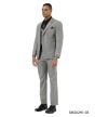 Stacy Adams Men's 3 Piece Hybrid Fit Suit - Subtle Windowpane Plaid