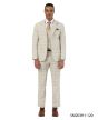 Stacy Adams Men's 3 Piece Hybrid Fit Suit - Plaid Pattern
