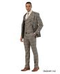 Stacy Adams Men's 3 Piece Glen Plaid Suit - Hybrid Fit