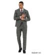 Stacy Adams Men's 3 Piece Glen Plaid Suit - Hybrid Fit
