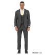 Stacy Adams Men's 3 Piece Hybrid Fit Suit - Textured Windowpane