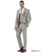 Stacy Adams Men's 3 Piece Hybrid Fit Suit - Textured Glen Check