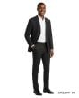 Black Pinstripe Suit Mens 2 Piece Suits Flexible Waistband