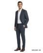 Navy Pinstripe Suit Mens 2 Piece Suits Flexible Waistband