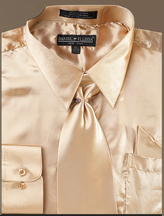Daniel Ellissa Men's Basic Outlet Dress Shirt Set - Versatile Satin